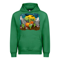 Emerald Cemetery with Ghost Cats Urban Hoodie - texasbilliewilder