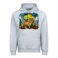 Heather Grey Cemetery with Ghost Cats Urban Hoodie - texasbilliewilder
