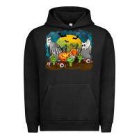 Pigment Black Cemetery with Ghost Cats Urban Hoodie - texasbilliewilder