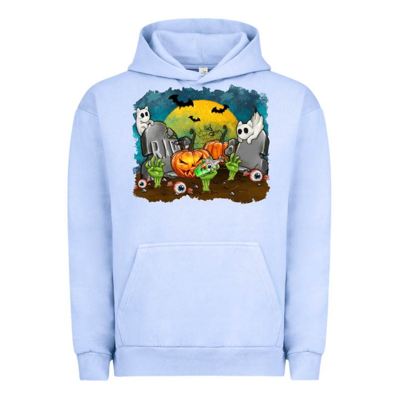Cemetery With Ghost Cats Urban Hoodie by texasbilliewilder | Teevron