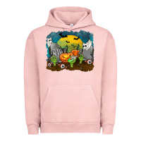 Pigment Salmon Cemetery with Ghost Cats Urban Hoodie - texasbilliewilder