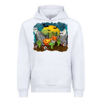 White Cemetery with Ghost Cats Urban Hoodie - texasbilliewilder