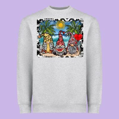 Summer Gnome Mousepad Heavyweight Sweatshirt Designed By Sublimationcraftshop