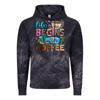 Cloud Black life begins after coffee Vintage Hoodie - Zillion Design Studio