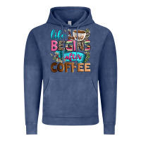 Vintage Denim life begins after coffee Vintage Hoodie - Zillion Design Studio