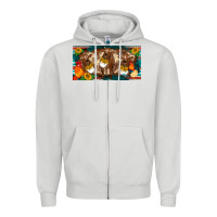 Dove Grey western cow cockerel chick  serape leopard sunflowers license plate te Zipper Hoodie - BarkalooDesign