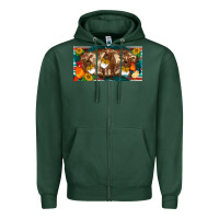 Sports Green western cow cockerel chick  serape leopard sunflowers license plate te Zipper Hoodie - BarkalooDesign