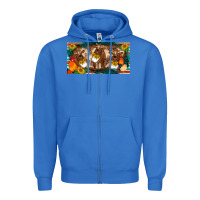 Western Cow Cockerel Chick  Serape Leopard Sunflowers License Plate Te Zipper Hoodie | Teevron
