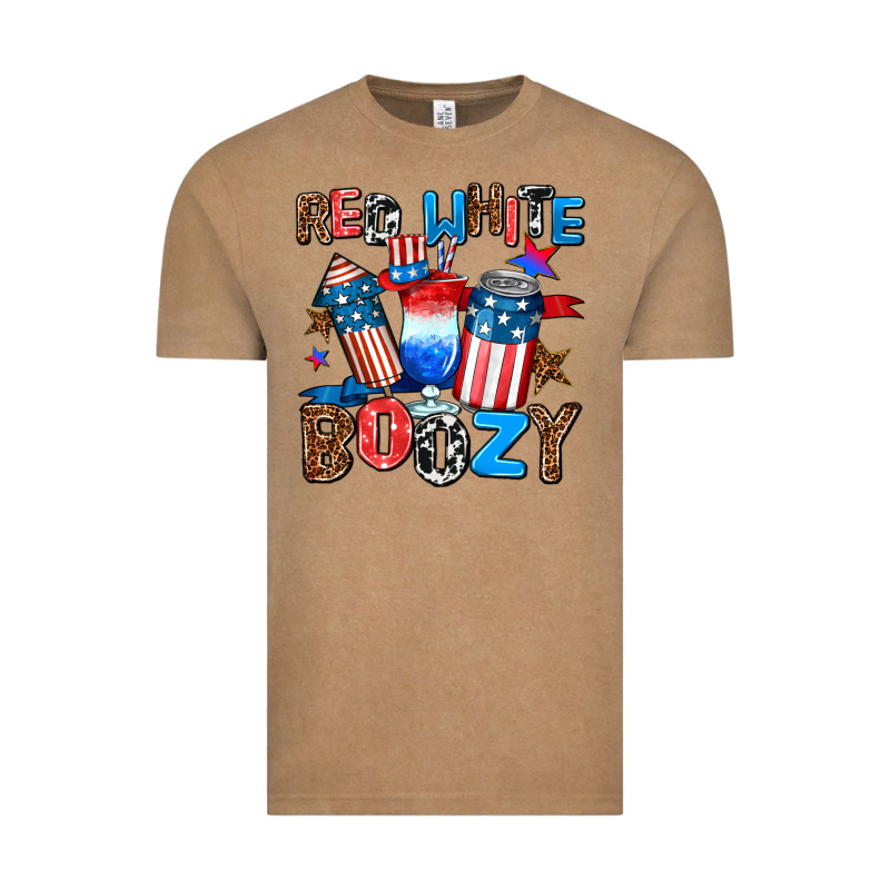 Red White Boozy Vintage Tee by AdoDesignShop | Teevron