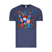 Vintage Denim red white boozy Vintage Tee - AdoDesignShop