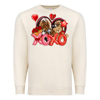 Sandshell xo xo with leopard and cowhide heart Premium Sweatshirt - NancyCooperArtShop