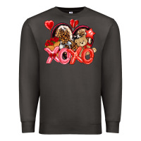 Smoke xo xo with leopard and cowhide heart Premium Sweatshirt - NancyCooperArtShop