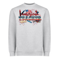 Heather Grey American Teacher 4th of July Heavyweight Sweatshirt - CowGirlArtShop
