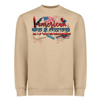 Mushroom American Teacher 4th of July Heavyweight Sweatshirt - CowGirlArtShop