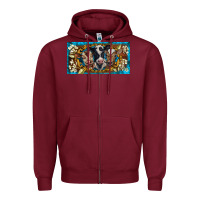 Burgundy western cow turquoise’s white flowers license plate template Zipper Hoodie - BarkalooDesign