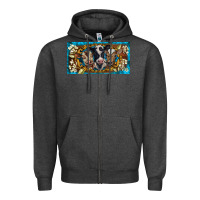 Charcoal Heather western cow turquoise’s white flowers license plate template Zipper Hoodie - BarkalooDesign