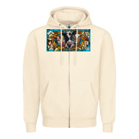 Sandshell western cow turquoise’s white flowers license plate template Zipper Hoodie - BarkalooDesign
