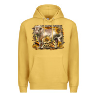 Antique Gold western charolais bull Premium Hoodie - LillyAllenDesigns