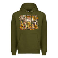 Army Green western charolais bull Premium Hoodie - LillyAllenDesigns