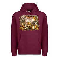 Burgundy western charolais bull Premium Hoodie - LillyAllenDesigns
