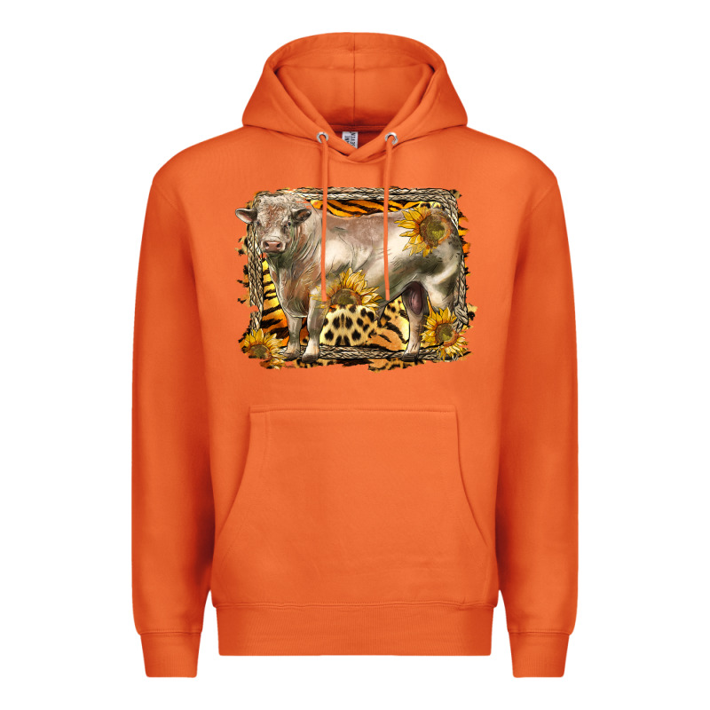 Western Charolais Bull Premium Hoodie by LillyAllenDesigns | Teevron
