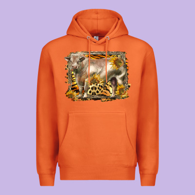 Western Charolais Bull Premium Hoodie Designed By Lillyallendesigns