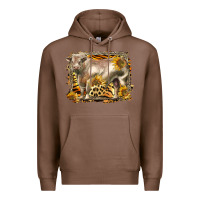 Chestnut western charolais bull Premium Hoodie - LillyAllenDesigns