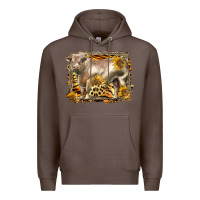 Coffee western charolais bull Premium Hoodie - LillyAllenDesigns
