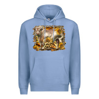 Colony Blue western charolais bull Premium Hoodie - LillyAllenDesigns