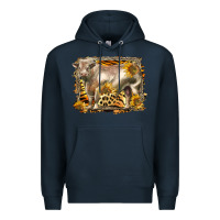 Navy western charolais bull Premium Hoodie - LillyAllenDesigns