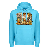 Ocean Blue western charolais bull Premium Hoodie - LillyAllenDesigns