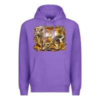 Purple western charolais bull Premium Hoodie - LillyAllenDesigns