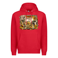Red western charolais bull Premium Hoodie - LillyAllenDesigns