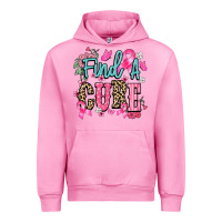 Fuchsia Pink find a cure Urban Hoodie - NancyCooperArtShop