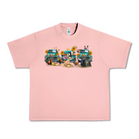 Salmon western farm trucks farm animals Urban Heavy Tee - FaDigitalArtStudio