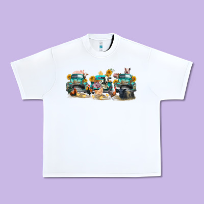 Western Farm Trucks Farm Animals Urban Heavy Tee Designed By Fadigitalartstudio