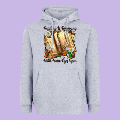 Reading Is Dreaming With Your Eyes Open Heavyweight Hoodie Designed By Nancycooperartshop