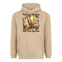 Mushroom reading is dreaming with your eyes open Heavyweight Hoodie - NancyCooperArtShop