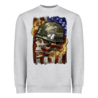 Army Skull 4th Of July Heavyweight Sweatshirt | Teevron