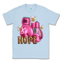 Dusty Blue Breast Cancer Boxing Gloves Classic Tee - Artiststas