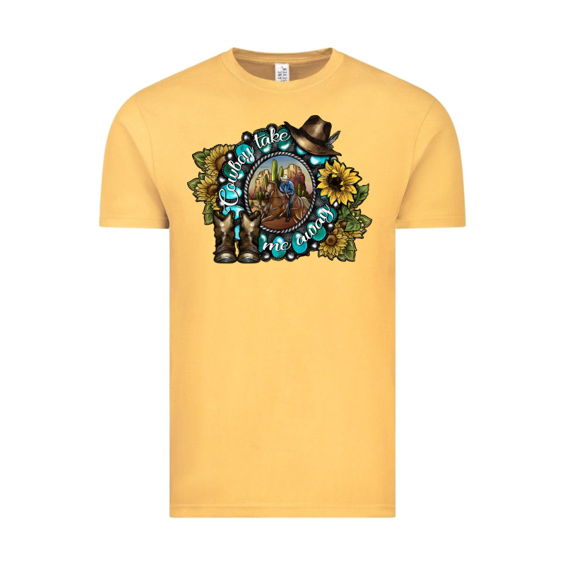 Cowboy Take Me Away 2 Vintage Tee by SublimationCraftShop | Teevron
