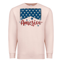 Pale Pink America Premium Sweatshirt - MaliasSmallBusiness