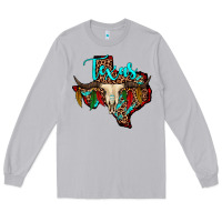 Moon Dust bullskull texas map Long Sleeve Tee - JahusDesignShop