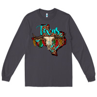 Smoke bullskull texas map Long Sleeve Tee - JahusDesignShop