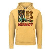 Vintage Mustard christmas cowboy boots ho ho howdy Vintage Hoodie - RanaPortraitStore