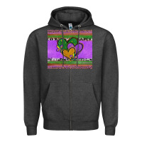 Charcoal Heather mardi gras hearts and fleur de lis Zipper Hoodie - Jasminsmagicworld