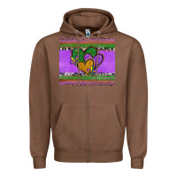 Chestnut mardi gras hearts and fleur de lis Zipper Hoodie - Jasminsmagicworld