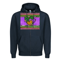 Navy mardi gras hearts and fleur de lis Zipper Hoodie - Jasminsmagicworld