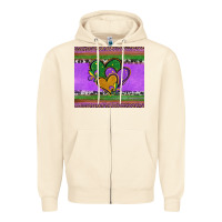Sandshell mardi gras hearts and fleur de lis Zipper Hoodie - Jasminsmagicworld