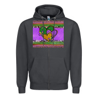 Smoke mardi gras hearts and fleur de lis Zipper Hoodie - Jasminsmagicworld